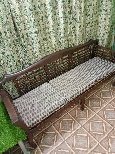 Wood 5 Seater Sofa Set 0