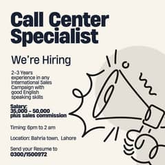Call Center Specialist