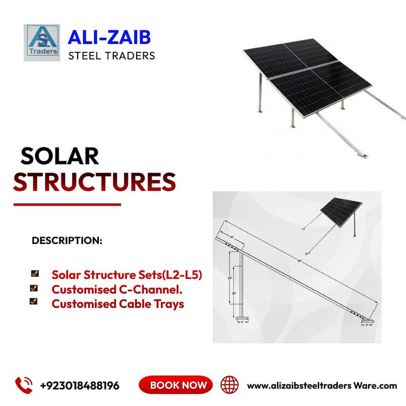 Solar Structural Stand Sets(L1-L5) & Cable Trays 1