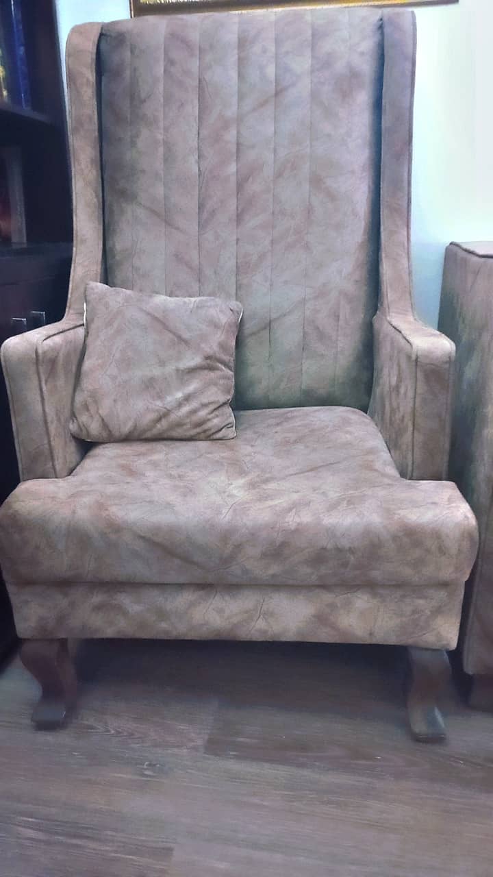 Sofa with 2 high back chair 2