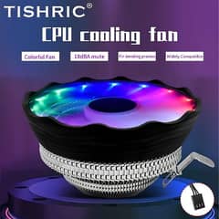 TISHRIC 65W RGB Gaming CPU Cooler | Processor Heatsink Cooling Fan