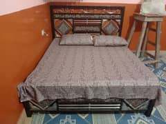 iron bed with foam matress