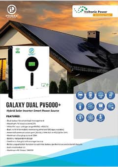 Primax Galaxy Dual PV5000+ Solar Hybrid Inverter 3.6KW