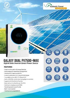 Primax Galaxy Dual PV7500+Max 6KW Solar Hybrid Inverter