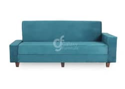 Galaxy Brand New Modern Design Sofa Cum Imported Velvet Fabric