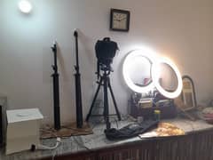 Camera Stand + Camera Ring Lights for Sale