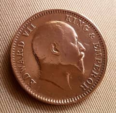 ANTIQUE COIN OF BRITISH INDIA 1/4 ANNA 1907