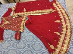 Dridal Sharara with valima maxi Small size complete package