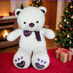 3.6 feet American white teddy bear available hai