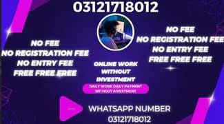 Online Jobs NO Fees | Online Work Apply Whatsapps 03121718012