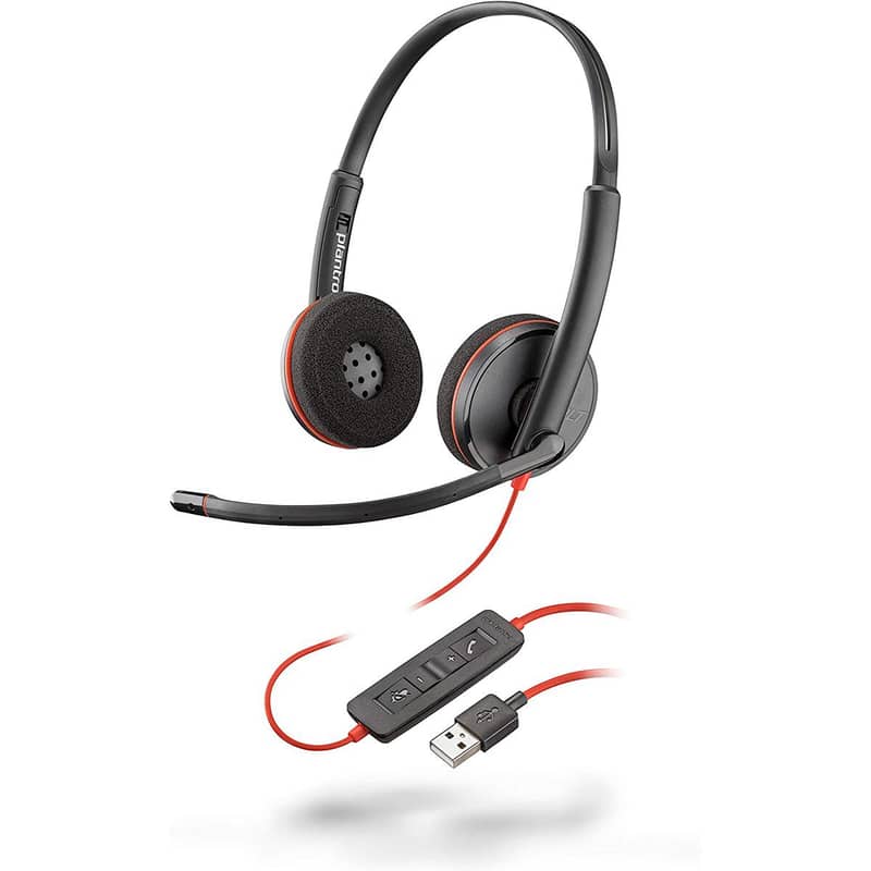 Plantronics C3220 Redwire double side USB Noise Cancelation Headphones 0