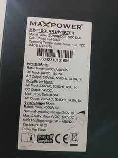 Maxpower 8kw Sunbrige inverter.