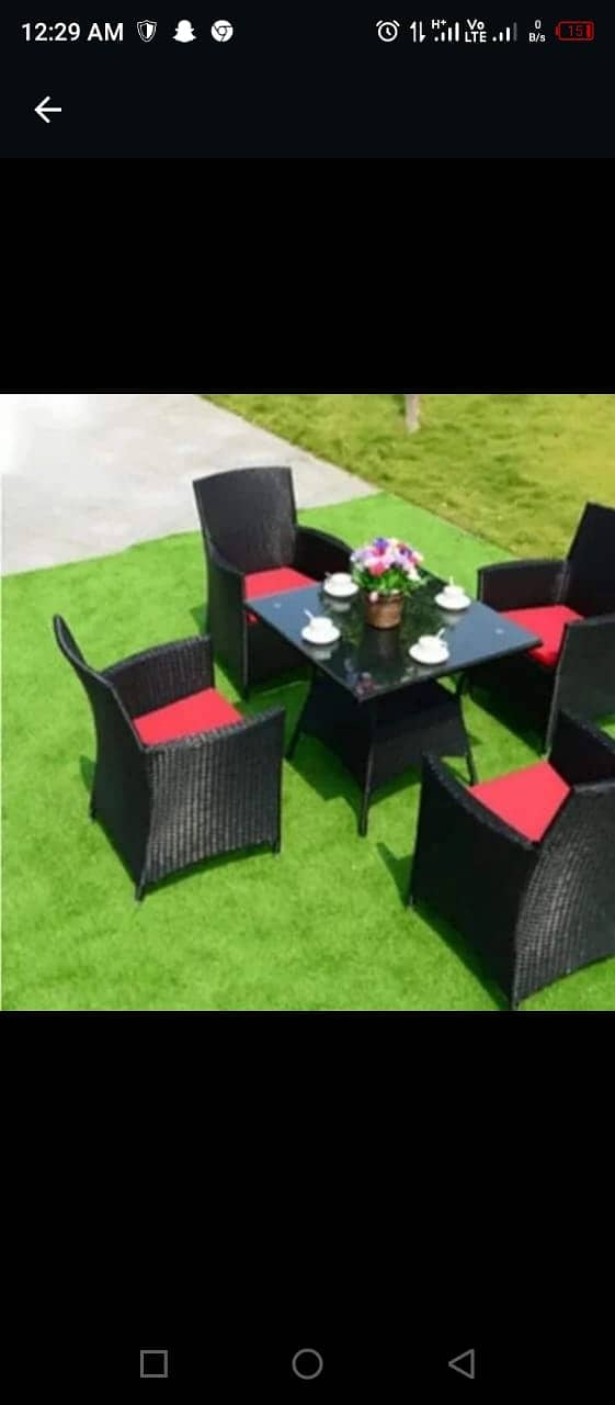 Outdoor indoor Rattan garden, dining, caffe, restaurants, ballconi set 2