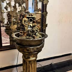 Antique electric metal cage water fall fountain