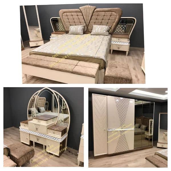 bedroom furniture set 3 piece in dec, polish, & lamination avl. Beds 1088821825
