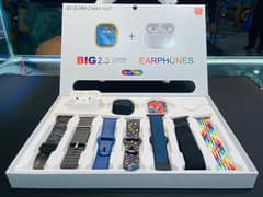 i20 Ultra Max Suit with Airpods | 7 Strap Smart Watch