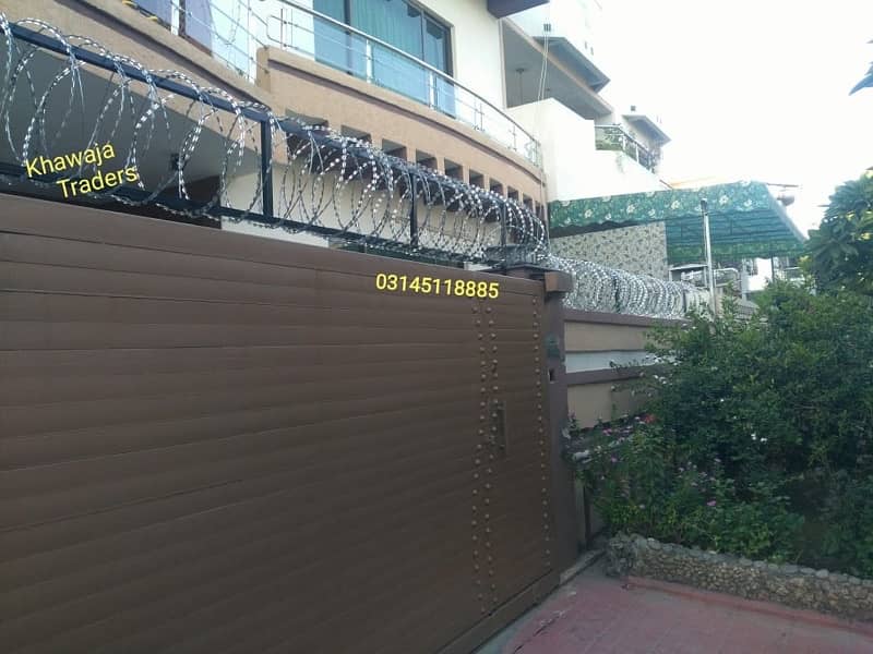 Security Home Chainlink Fence Concertina Barbed Wire Razor Wire instal 2