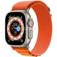 ultra smart watch with a orange strap