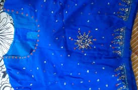blue stich sari