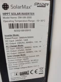 Solar max inverter with 2 battery