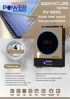 Square Power 6KW (6000PV) available with 4 Year warranty