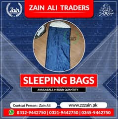 Different types Sleeping Bags available 03129442750 Zain Ali Traders