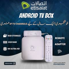 ETISALAT ANDROID SMART TV BOX AND GEOIPTV
