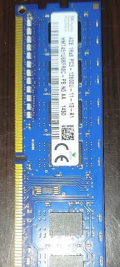 4 GB Pc DDR 3 Ram 12800u / 10600u (Two Pieces)