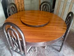 1 dining table with 5 chairs