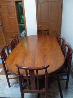 dining table / 8 seater dining table / wooden dining table with chairs