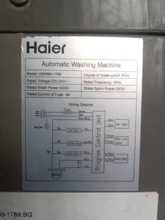 Automatic Washing Machine Model No. HWM90-1789 (2022) 9 Kg