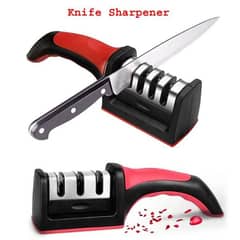 Knife Sharpener Kitchen Multi Functional Three Section Cutter