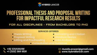 Thesis and Proposal Writing Service for All Discipline,graduate to PHD
