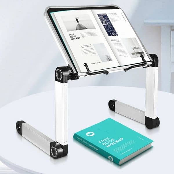 folding tablet and reading books table adjustable folding easy to use 0