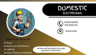 domestic electricians & Ac Fitting contact me 03351645090, 03709205188