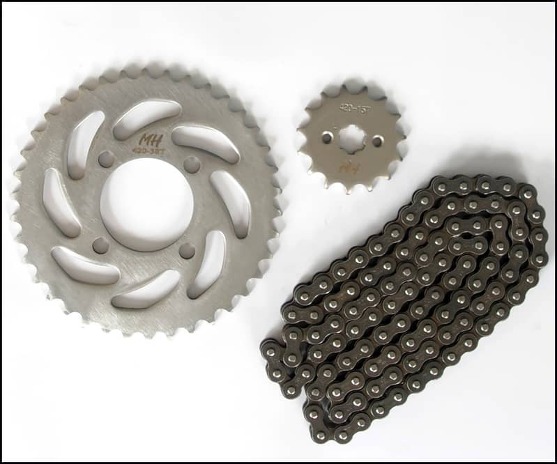 Best Quality Chain and Sprocket kit for 70,125,100, Suzuki 110,150,YBR 0