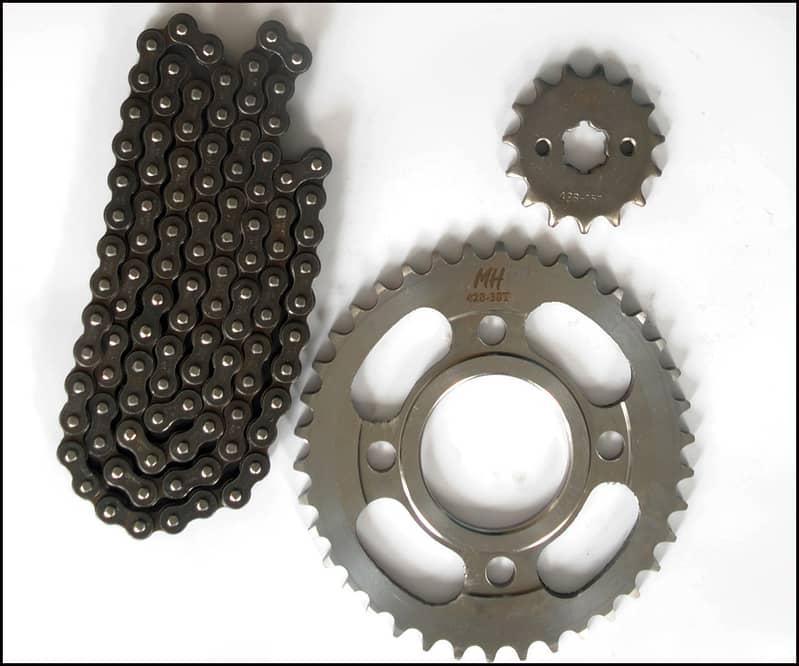 Best Quality Chain and Sprocket kit for 70,125,100, Suzuki 110,150,YBR 4