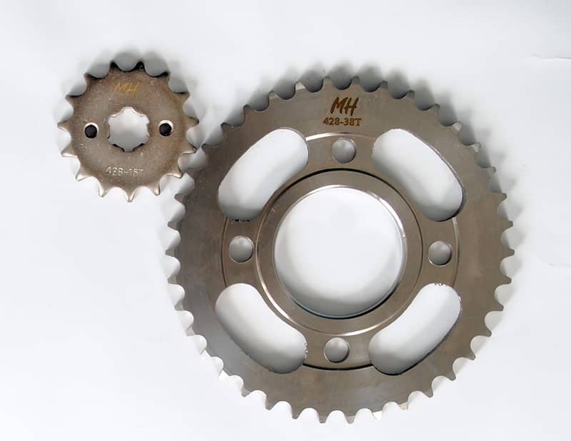 Best Quality Chain and Sprocket kit for 70,125,100, Suzuki 110,150,YBR 6