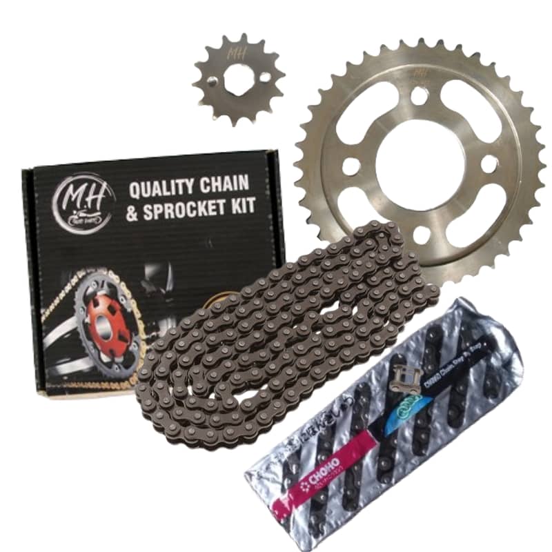 Best Quality Chain and Sprocket kit for 70,125,100, Suzuki 110,150,YBR 8