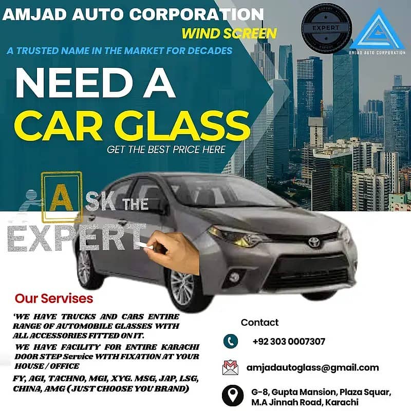 WindScreen Door Glasses All Cars and Truck ALTO, MEHRAN, CULTUS, MIRA 14