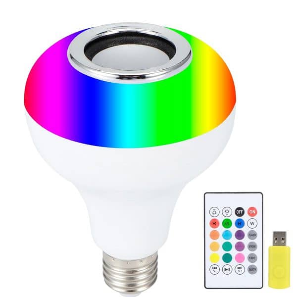 Smart LED Light Bulb With Built-in Bluetooth Speaker & Remote Control 1
