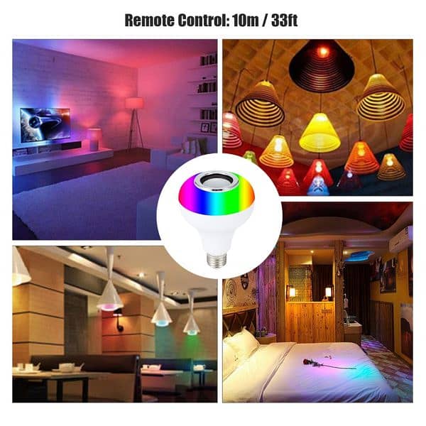 Smart LED Light Bulb With Built-in Bluetooth Speaker & Remote Control 2