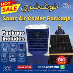 Solar Air Cooler Package, 180Wpanel Inverter Room Cooler installation.