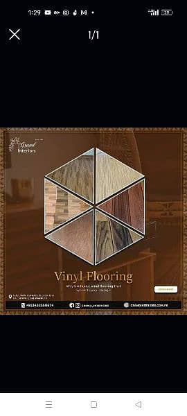 vinyl flooring wooden floor pvc laminated spc floor by Grand interiors 1