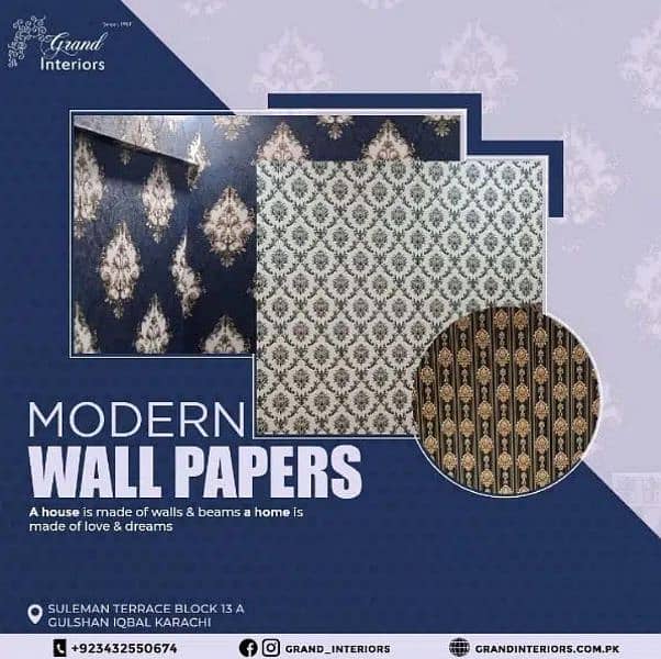 Wallpapers wall morals wall panels wpvc panels by Grand interiors 0