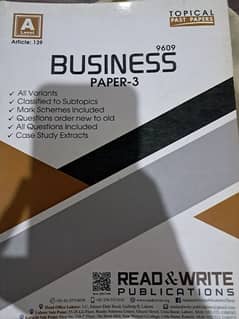 A level Business(9609) topical paper 3