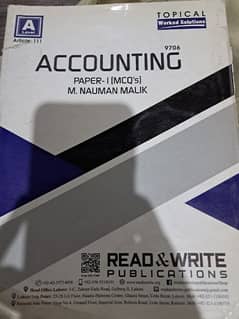 A level Accounting(9706) Topical Paper 1