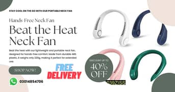 Portable Hands-Free Neck Fan - Stay Cool Anywhere, Anytime in Pakistan