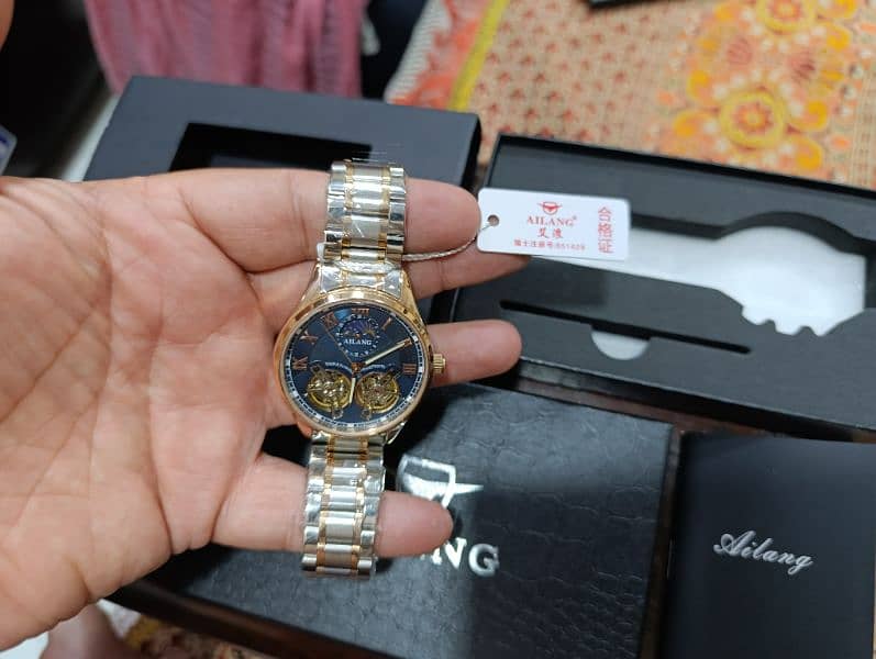 Original Ailang Double Flying Wheel Automatic Rose Gold Plated watch 15