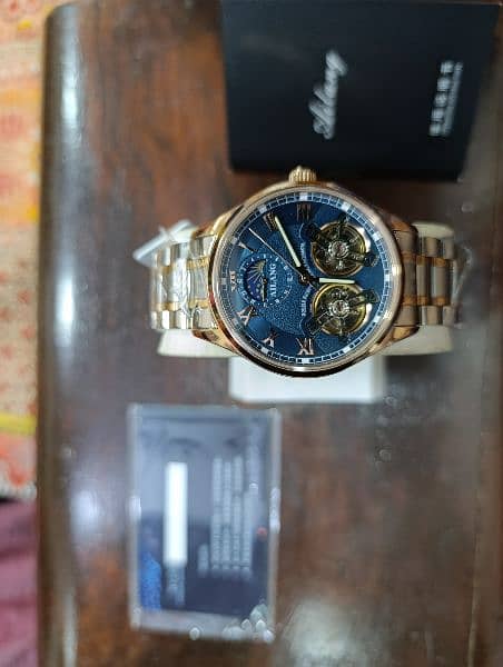 Original Ailang Double Flying Wheel Automatic Rose Gold Plated watch 18